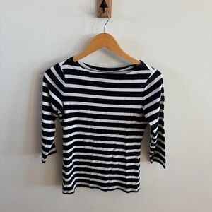 Denver Hayes Black and White Striped Long Sleeve Shirt – Size Medium